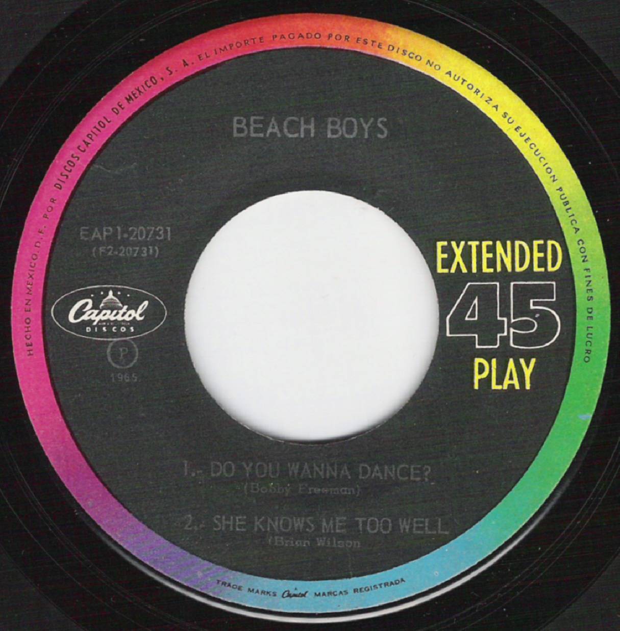 Beach Boys on 45 - Mexico - Capitol EP's